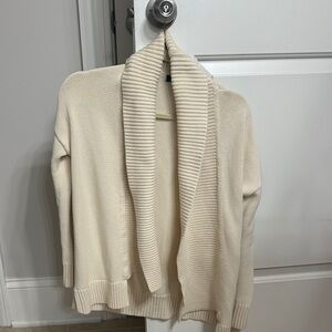 J Crew 100% Cotton Cream Open-Front Women's Sweater